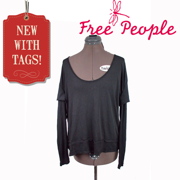 NWT Black Free People shirt - Picture 1 of 8
